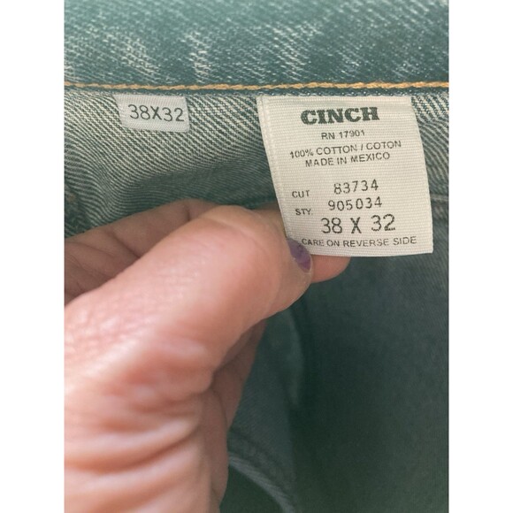 Lot Of 3 Cinch Green Label Cowboy Jeans Men’s 38x32 Starched Style 905034 905035 - Picture 8 of 16